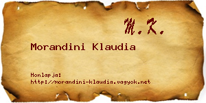 Morandini Klaudia névjegykártya